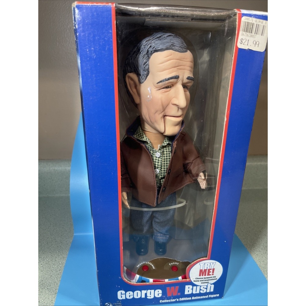 Vintage 2003 Gemmy Talking President George W. Bush Animated Figure Works